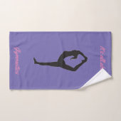 Gymnastique Filles rose violet serviette set w / N (Serviette à main)