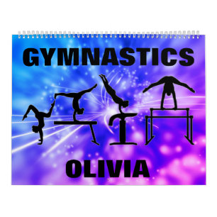 Gymnastique filles violet et calendrier bleu