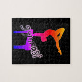 Gymnastique Funky Font Gymnast Puzzle (Horizontal)