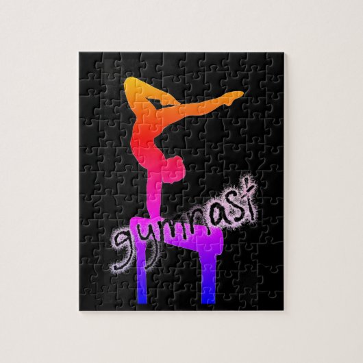 Gymnastique Funky Font Gymnast Puzzle (Vertical)