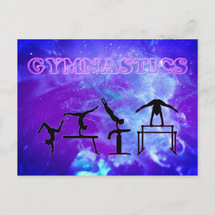 Gymnastique Galaxy Gymnaste Carte postale