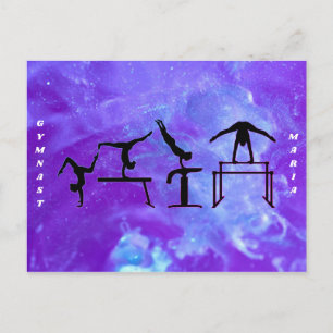 Gymnastique Galaxy Gymnaste Carte postale