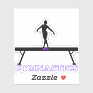 Gymnastique Girls Balance Sticker avec nom