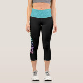 Gymnastique Graffiti Leggings avec Turquoise étinc (Recto)