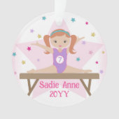 Gymnastique Gymnaste mignonne avec / Cheveux rouge (devant)