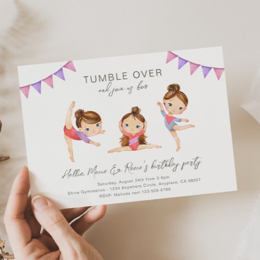 Gymnastique interarmées Invitation d'anniversaire