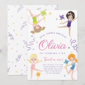 Gymnastique Invitation à la fête d'anniversaire ・  (Devant / Derrière)