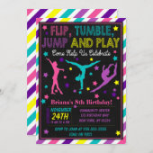 Gymnastique Invitation à une fête d'anniversaire (Devant / Derrière)