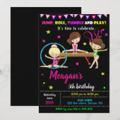Gymnastique invitation anniversaire Danse invitati (Devant / Derrière)
