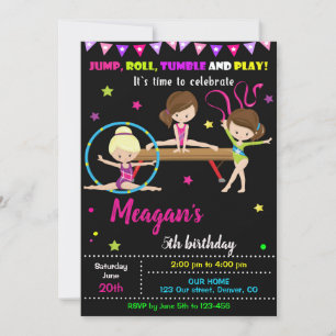 Gymnastique invitation anniversaire Danse invitati