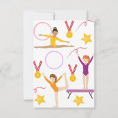 Gymnastique Invitation Anniversaire Pour Enfants (Dos)