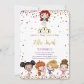Gymnastique Invitation d'anniversaire (Devant)