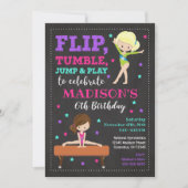 Gymnastique Invitation d'anniversaire / Fille / Ta (Devant)