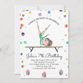 Gymnastique Invitation d'anniversaire | Gymnastiqu (Devant)