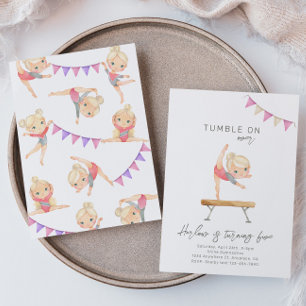 Gymnastique Invitation d'anniversaire Gymnastiqu