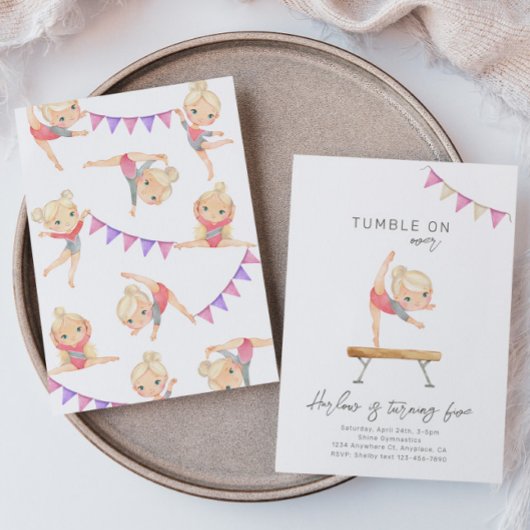 Gymnastique Invitation d'anniversaire | Gymnastiqu