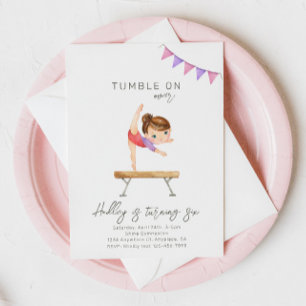 Gymnastique Invitation d'anniversaire Gymnastiqu