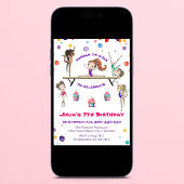Gymnastique Invitation d'anniversaire | Gymnastiqu