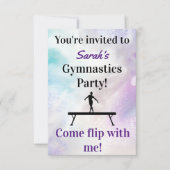 Gymnastique Invitation d'anniversaire | Gymnastiqu (Devant)