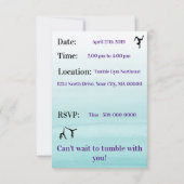 Gymnastique Invitation d'anniversaire | Gymnastiqu (Dos)