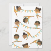 Gymnastique Invitation d'anniversaire | Gymnastiqu (Dos)