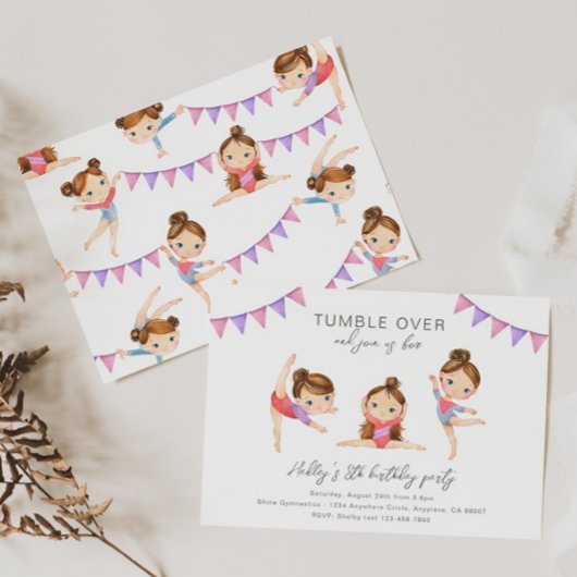 Gymnastique Invitation de fête d'anniversaire