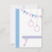 Gymnastique Invitation de fête d'anniversaire (Dos)