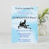Gymnastique Invitation de fête d'anniversaire (Debout devant)
