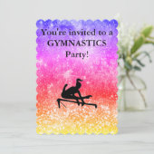 Gymnastique Invitation de fête d'anniversaire (Debout devant)