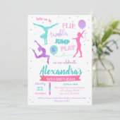 Gymnastique Invitation de fête d'anniversaire pour (Debout devant)