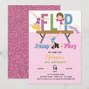 Gymnastique Invitations d'anniversaire -Parties sc