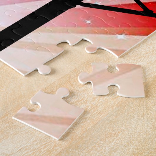 "Gymnastique lumière puzzle avec gymnaste sur fais (Côté)