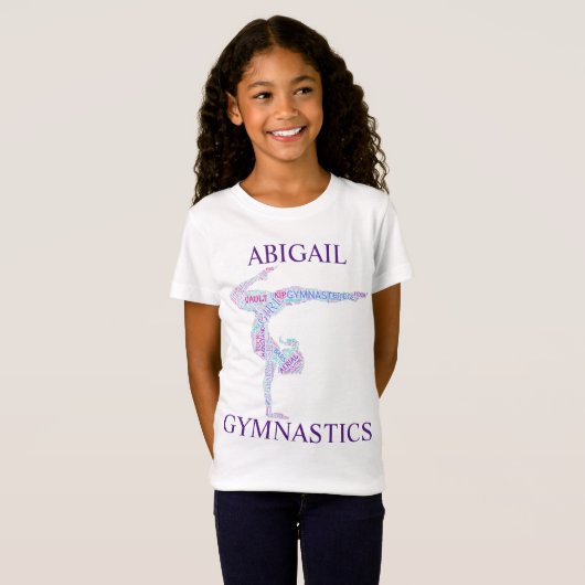 Gymnastique Mot Art Pose T-Shirt Pose Pose Pose av (Devant entier)