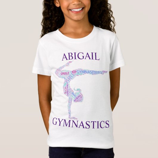 Gymnastique Mot Art Pose T-Shirt Pose Pose Pose av (Devant)