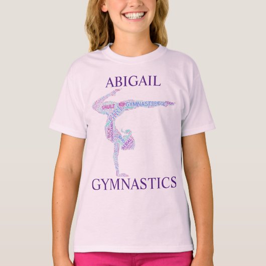 Gymnastique Mot Art Pose T-Shirt Pose Pose Pose av (Devant)