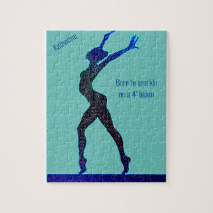 Gymnastique née à l'étincelle sur le Puzzle de pou