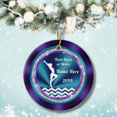 Gymnastique Ornement Plutôt violet, Turquoise et b