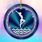 Gymnastique Ornement Plutôt violet, Turquoise et b