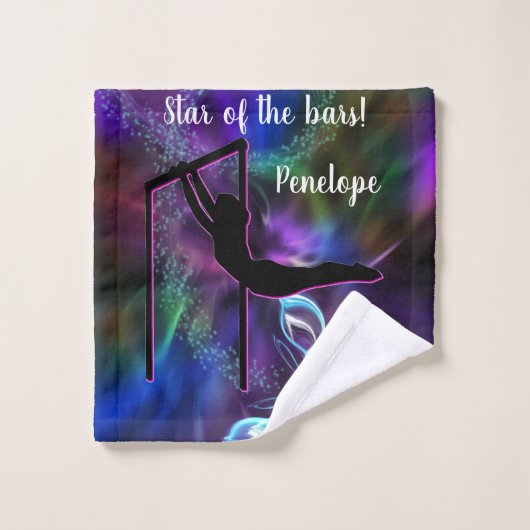 Gymnastique Papillon étoile des Bars Personnalisé (Gant de toilette)