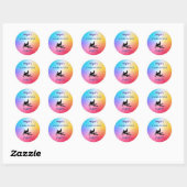 Gymnastique Partie Rainbow Stars Stickers (Feuille)