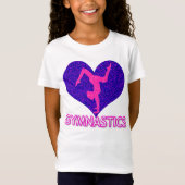 Gymnastique Parties scintillant Coeur T-shirt fill (Devant)