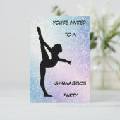 Gymnastique Party Shimmer Invitation (Debout devant)