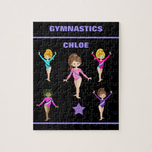 Gymnastique personnalisation du puzzle de la fille (Vertical)