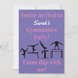 Gymnastique personnalisée Invitation de fête d'ann