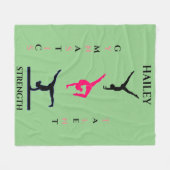 Gymnastique polaire couverture avec nom personnali (Devant (Horizontal))