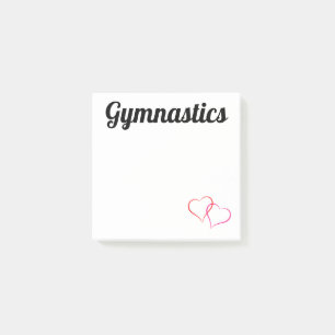 Gymnastique post-it Notes 3x3 avec coeur