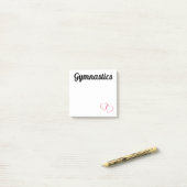 Gymnastique post-it Notes 3x3 avec coeur (Sur un bureau)