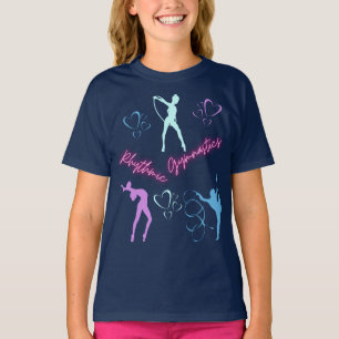 Gymnastique rythmique cerceau, ruban et T-shirt à 