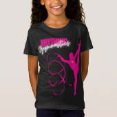 Gymnastique rythmique T-shirt rose chaud (Devant)