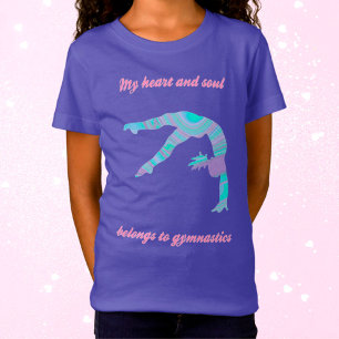 Gymnastique T-shirt fille coeur et âme